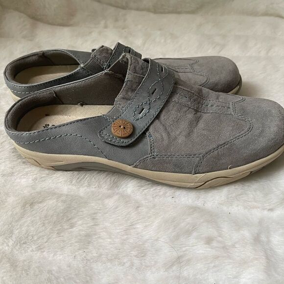 Earth Spirit leather gray slide on comfort casual mule size 10 - Picture 2 of 8